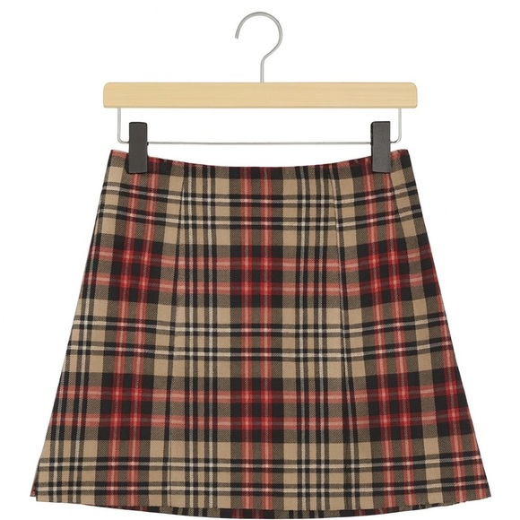 The Limited Wool-Blend Plaid Skirt Size 8 | Fall Winter Classic Side Zip Mini - Picture 1 of 3